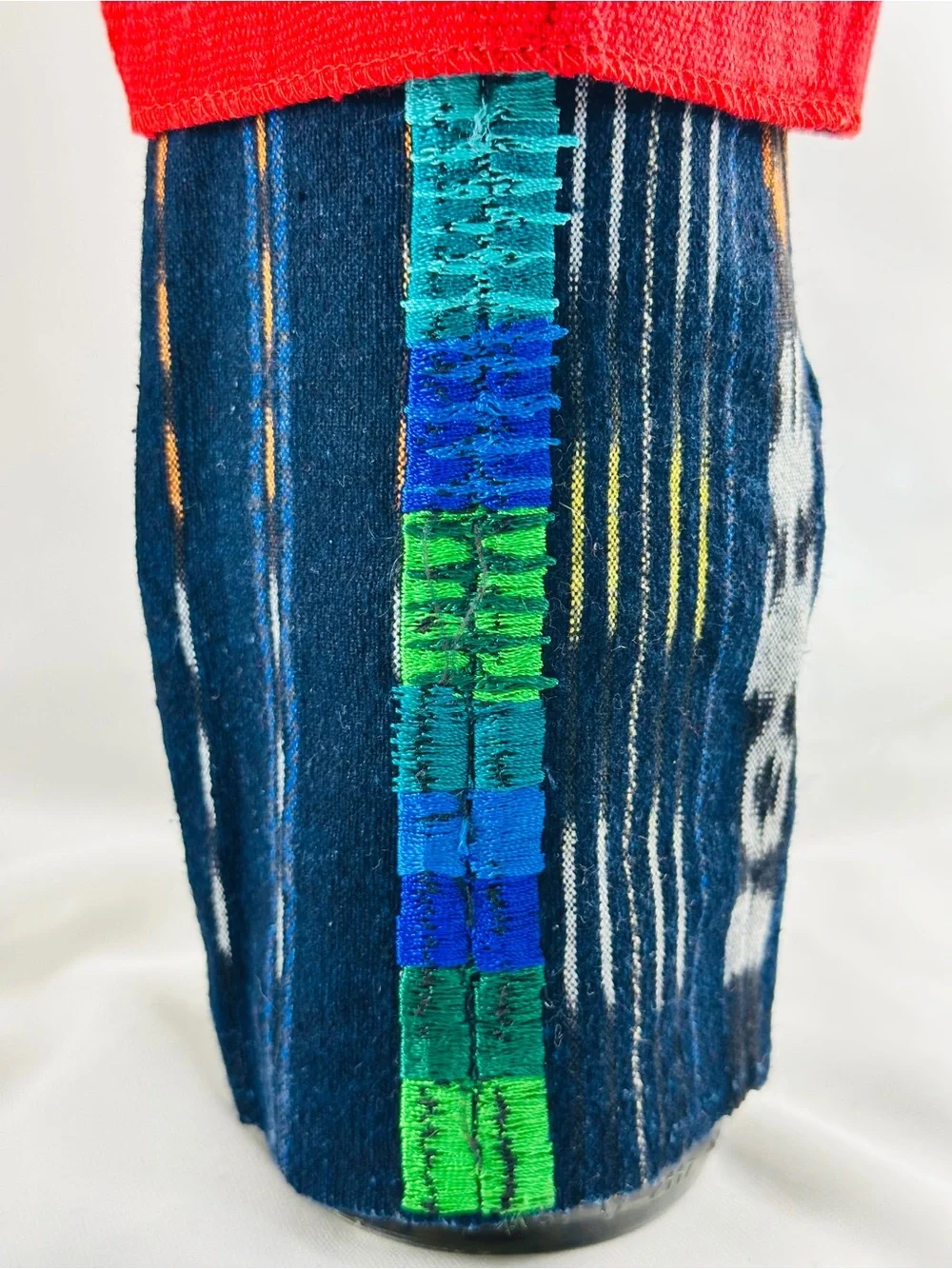 Handmade Guatemalan Wine Bottle Cover | Traditional Huipil Dress from Patzun